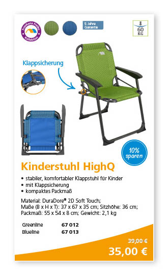 Angebote im August – Kinderstuhl